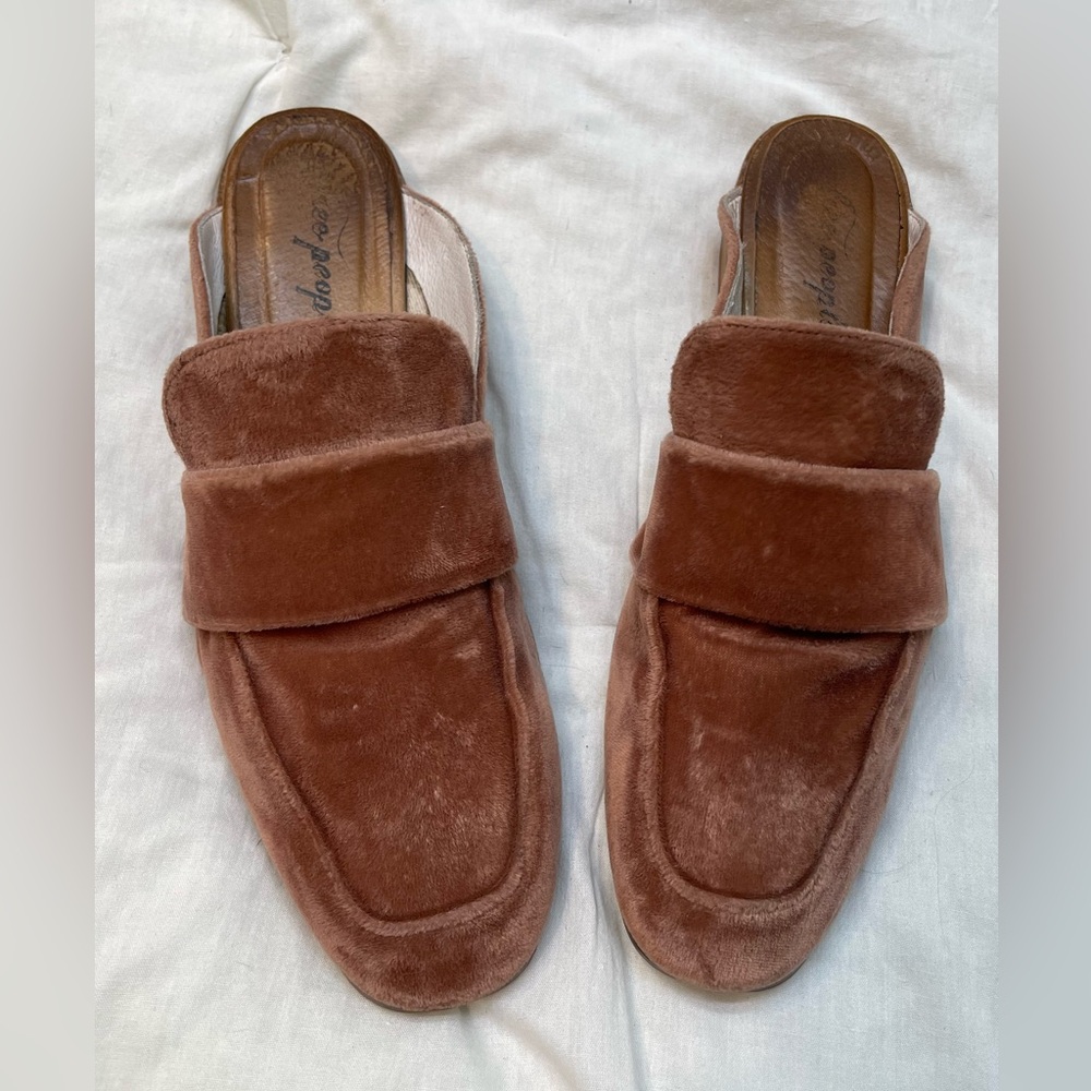 Free People 'At Ease' loafer mule pink velvet women’s EU 41 US 10 - Picture 2 of 7